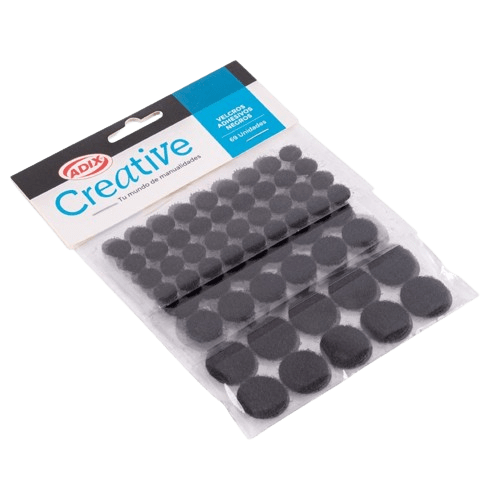 Velcro Adhesivo en Puntos Color Negro3