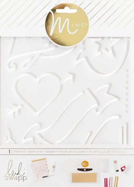 Heidi Swapp Minc Stencil Diseños Love1
