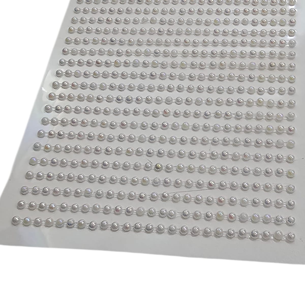 Sticker Acrilico Adhesivo Media Perla Blanco Nacarado6