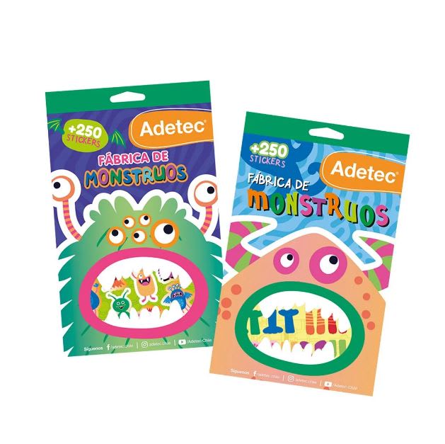 block de stickers fabrica de monstruos +250STICKERS3