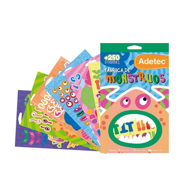 block de stickers fabrica de monstruos +250STICKERS2