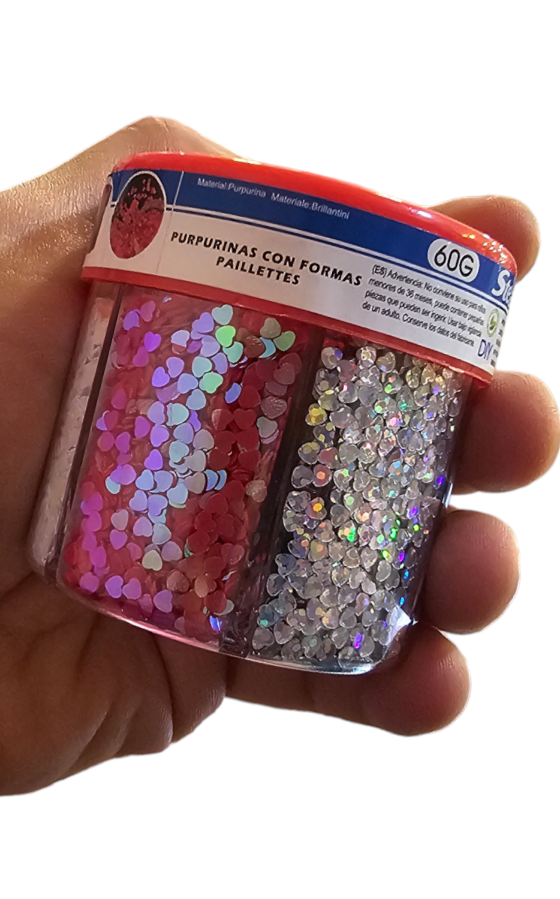 Purpurinas Forma de Corazón 60grs1