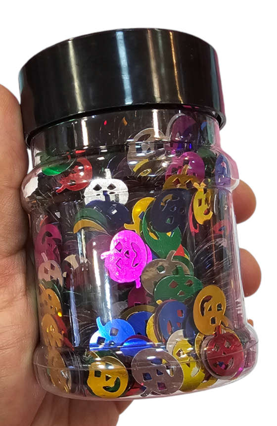 CONFETI Y FORMAS DISEÑO CALABAZA 100g3