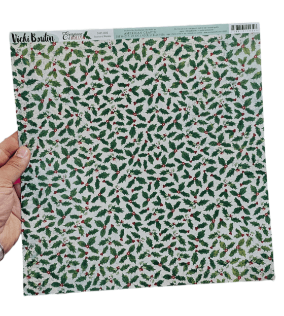 Vicki Boutin Evergreen & Holly SEASON OF WONDER 30.5x30.5cm1