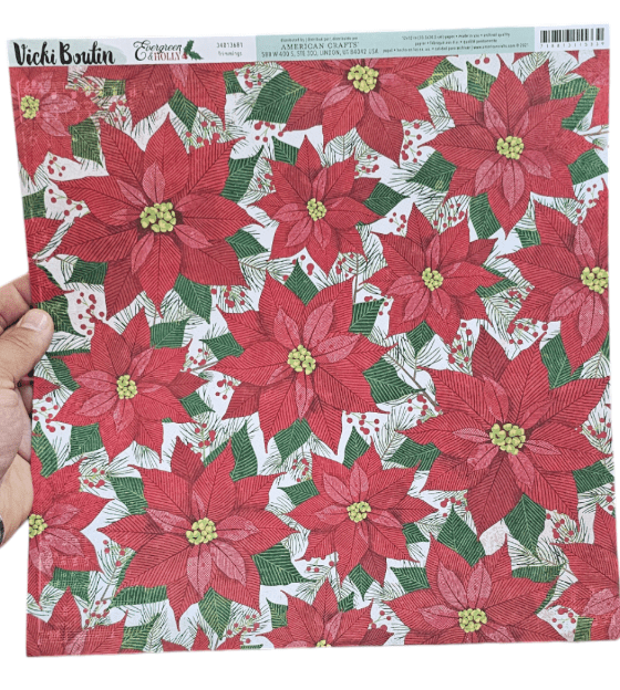 Vicki Boutin Evergreen & Holly  Cartulina Doble Cara 30.5x30.5cm2