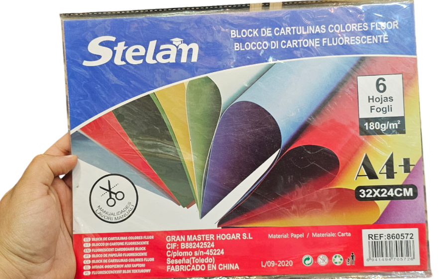 Cartulina Colores Flúor Fluorescente 6 Colores 180gr 32x24cm4