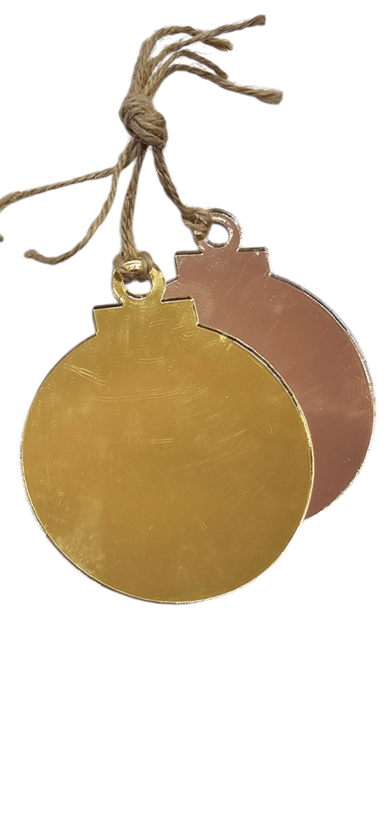 Esfera Espejo Plana 7.5cm NAVIDAD3