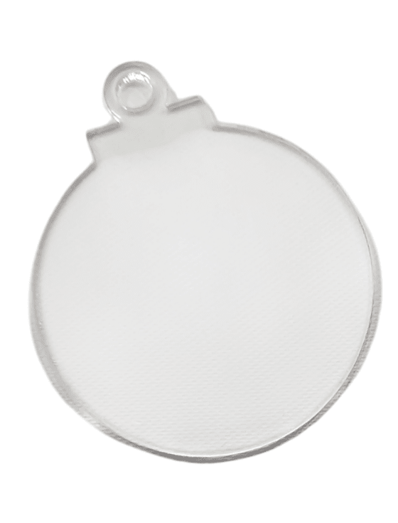 Esfera Plana Acrílica Transparente 7.5cm2