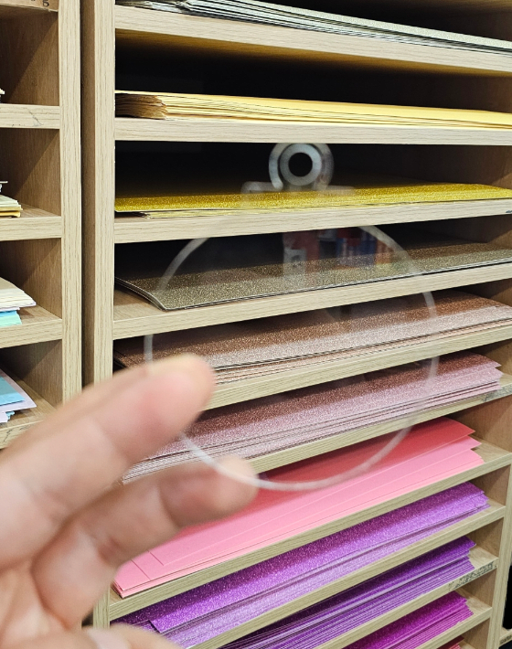 Esfera Plana Acrílica Transparente 7.5cm3