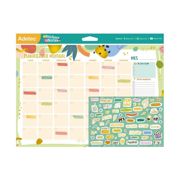 Planificador / Calendario Mensual diseño con folia1