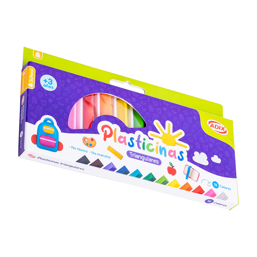 Plasticina Triangular 12 Colores1