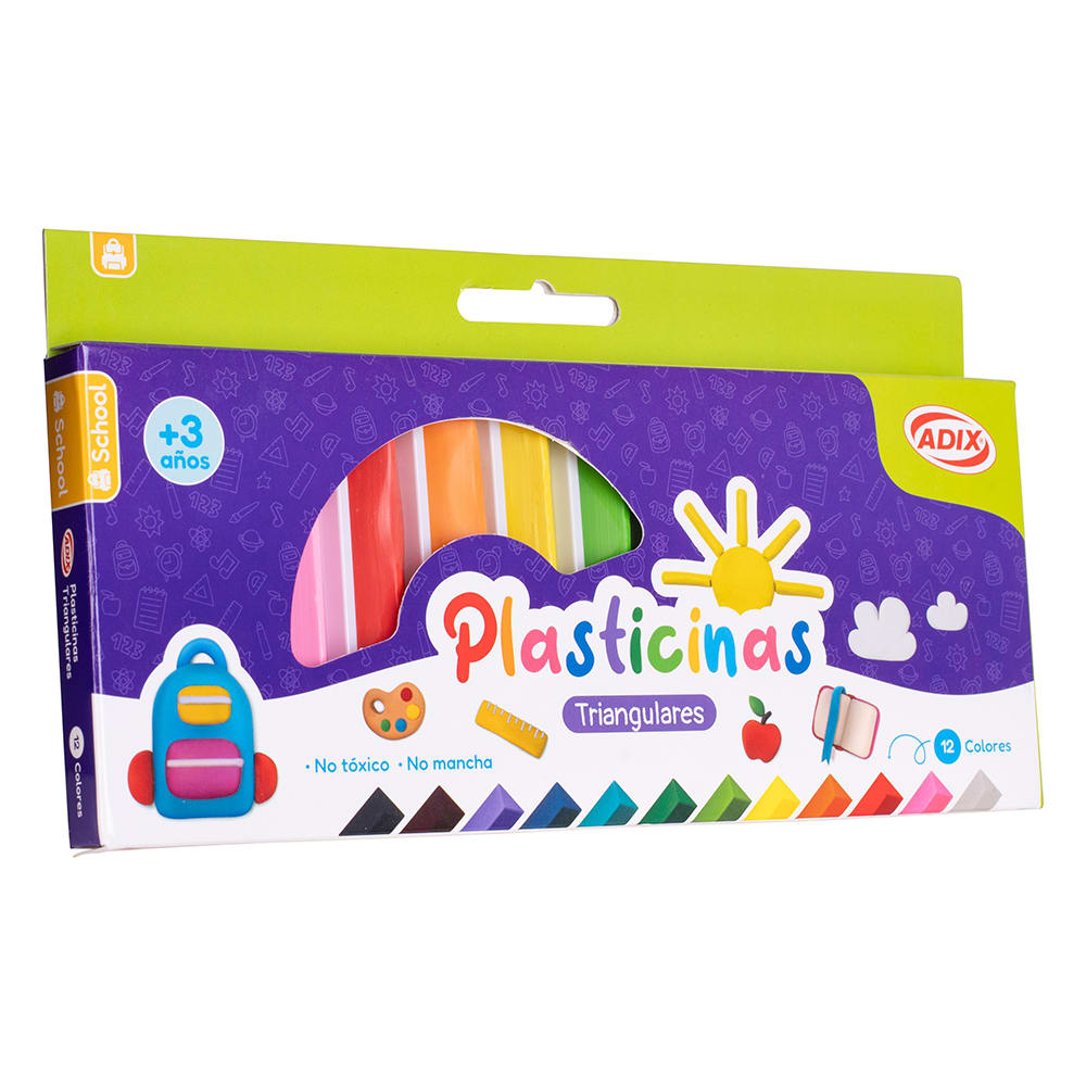 Plasticina Triangular 12 Colores4