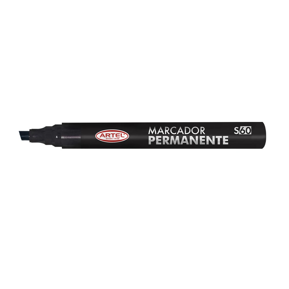Marcador Permanente Negro Punta Biselada1