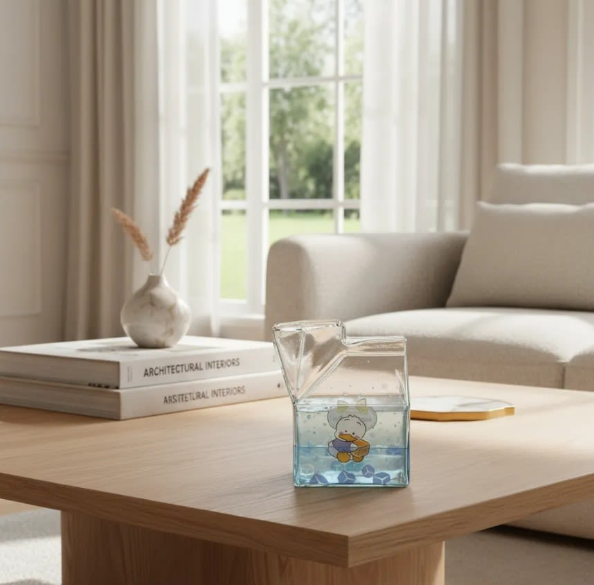 Kawaii Glass Milk Carton Cup5