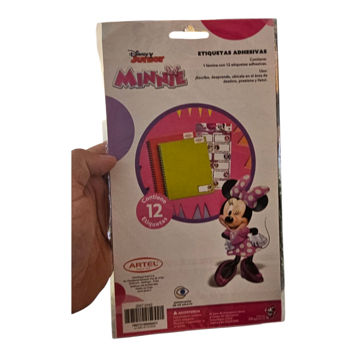 Set 12 Etiquetas Escolares 3,5x7cm Diseños Disney Minnie2