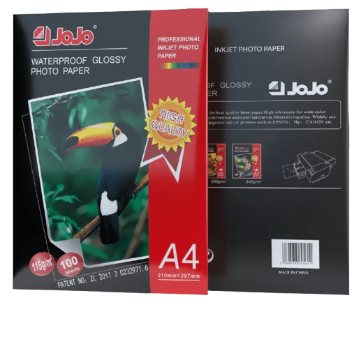 Papel Fotográfico Glossy A4 115gr Pack 100 Hojas Impermeable1