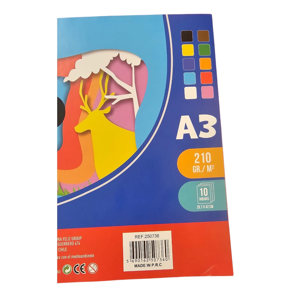 BLOCK DE CARTULINAS 210GRS A3 10 C0LORES BASICOS4