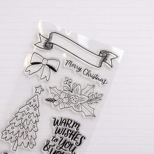 Timbres Sellos Transparentes Colección Vicki Boutin Mittens & Mistletoe Navidad 8unds5