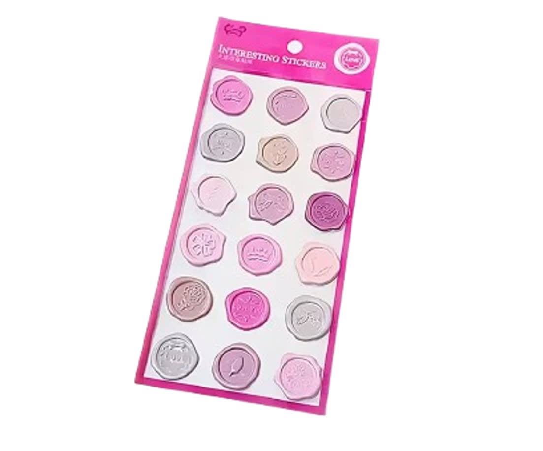 Sticker Adhesivo Diseño sello Lacre 3D de Plastico2