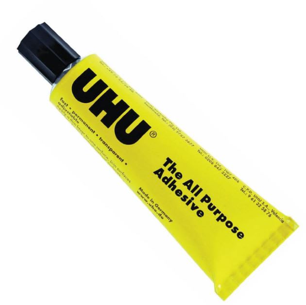 El adhesivo multiusos UNIVERSAL TRANSPARENTE UHU1