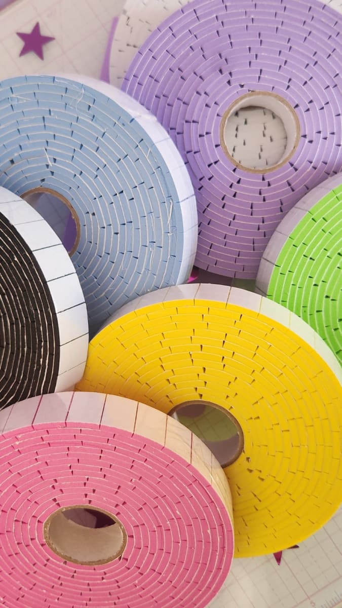 Cinta de Montaje Prepicada Colores  3mm 3,4mtrs2