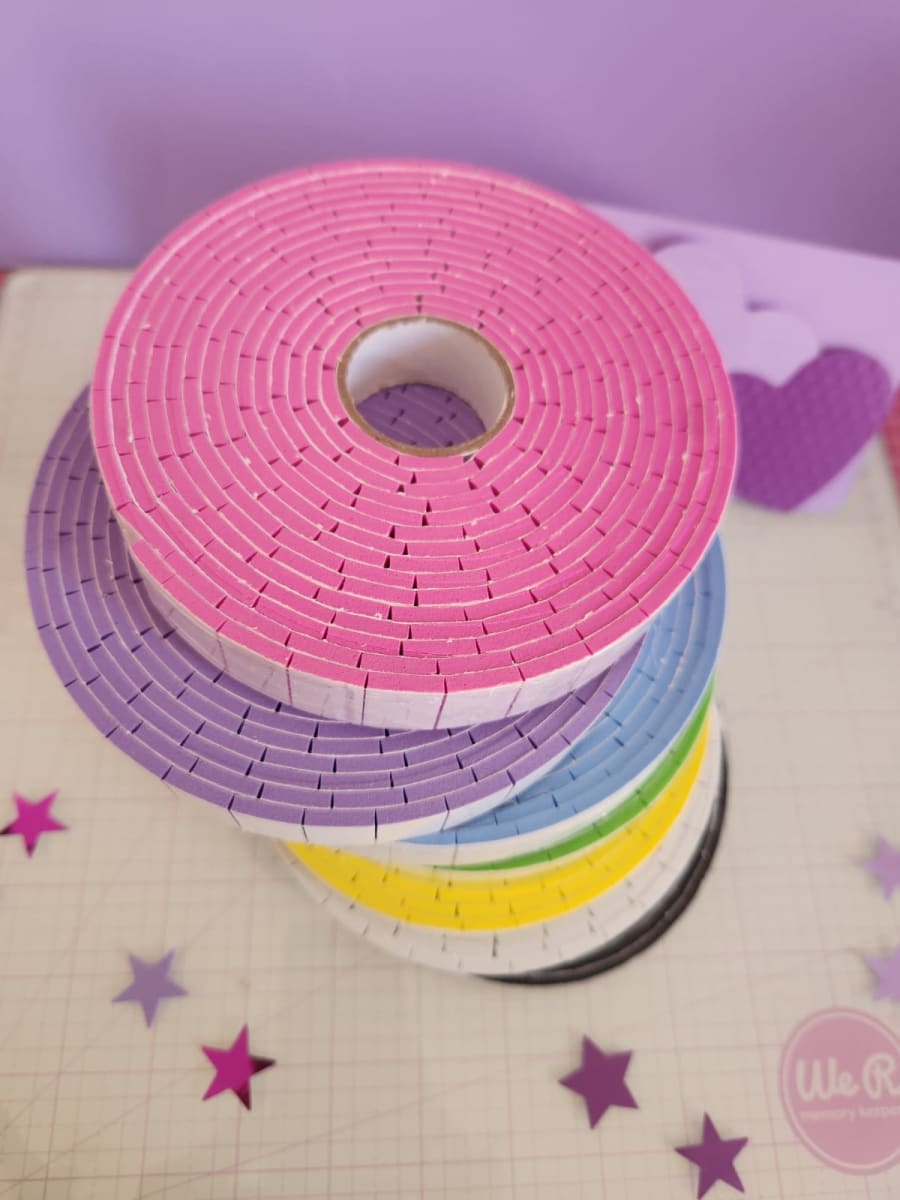 Cinta de Montaje Prepicada Colores  3mm 3,4mtrs1