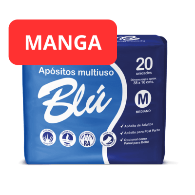 Manga 14 Apósito Incontinencia Blu M Total 280u1