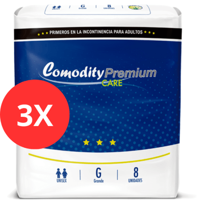 Pack 3 Pañal Adulto Comodity Premium G 24u1