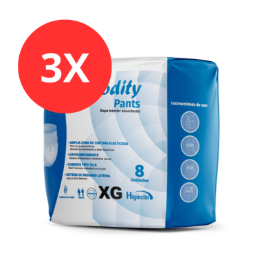 Pack 3 Pañal Comodity Calzón XG 24u1