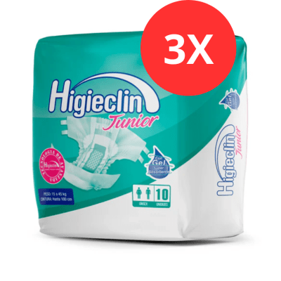 Pack 3 Pañal Higieclin Junior 30u1