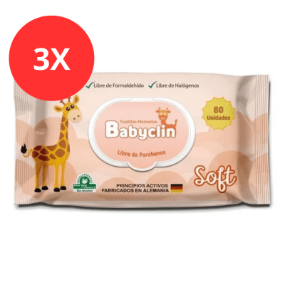 Pack 3 Toallas Húmedas Babyclin Soft 240u1