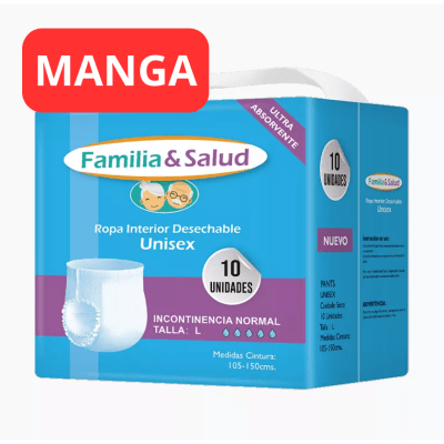 Manga 10 Pañal Familia y Salud Calzon L 100u1