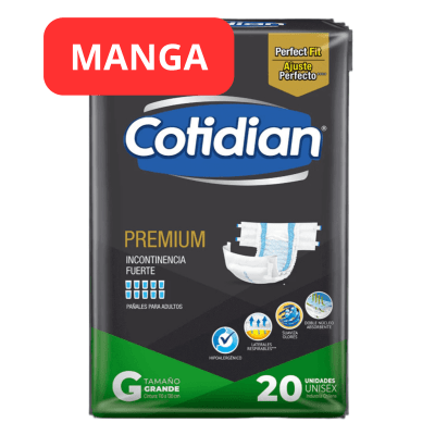 Manga 4 Pañal Adulto Cotidian Premium Talla G 80u1