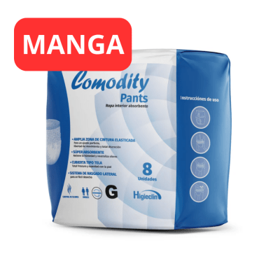 Manga 10 Pañal Comodity Calzón G Total 80u1