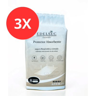 Pack 3 Sabanillas Absorbentes Edelsec 60x90 24u1
