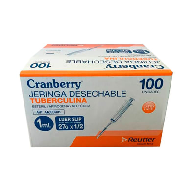 Caja Jeringa Tuberculina 27g 1/2 1 mL1