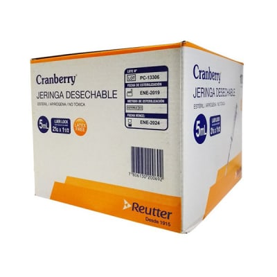 Caja Jeringa 5 mL 100u1