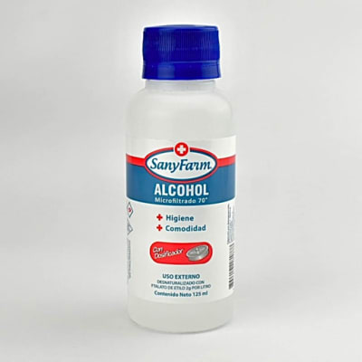 Alcohol 70° Sany Farma 125 mL1
