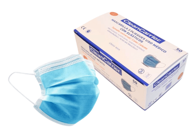 Mascarillas Uso Medico CleanCarrier Celeste 50u1