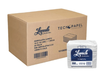 Caja 20 Servilletas Lunch Tecnopapel 500u1