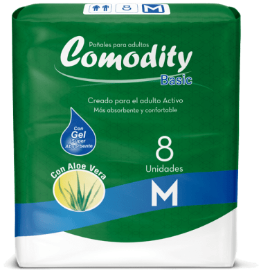Pañal Adulto Comodity Basic Talla M 8u1