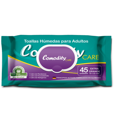 Toallas Húmedas Adulto Comodity Extra Grandes 45u1