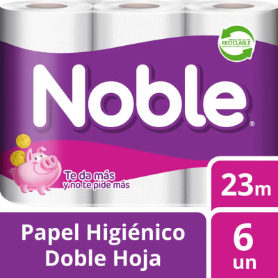 Papel Higiénico Noble 23 Metros Doble Hoja 6 Rollos1