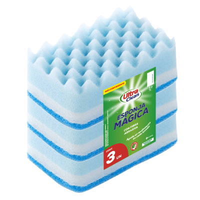 Esponja Mágica Azul Pack 3u1
