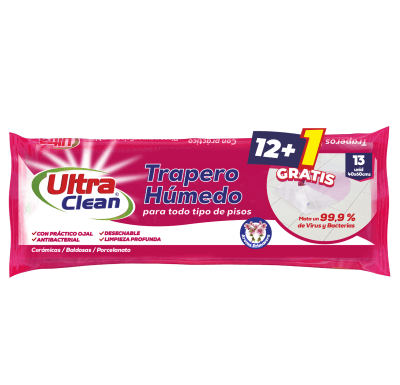 Trapero Húmedo Desinfectante Primavera Ultra Clean 13u1