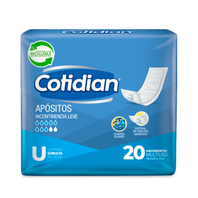 Apósitos Incontinencia Cotidian T/U 20u1