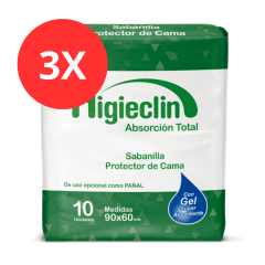 Pack 3 Sabanillas Absorbentes Higieclin 30u