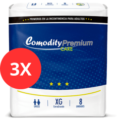 Pack 3 Pañal Adulto Comodity Premium XG 24u