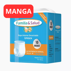 Manga 10 Pañal Familia y Salud Calzon M 100u