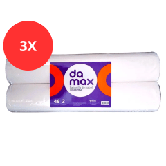 Pack 3 Sabanilla Papel Damax 2*48 Metros Prepicada